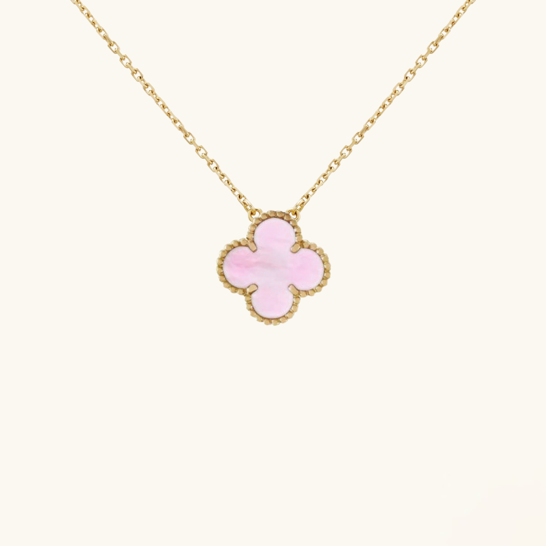 KLEEBLATT | Rosa Halskette
