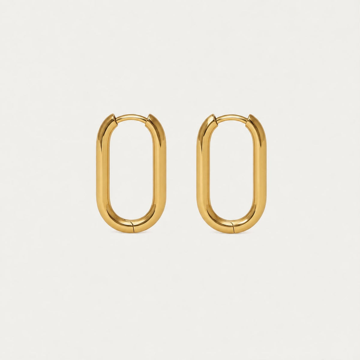 Signatur Oval Hoop Ohrringe