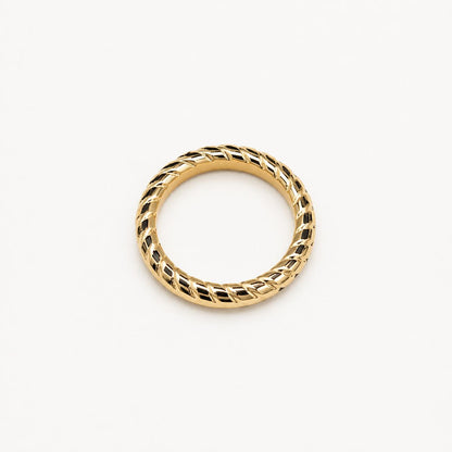 Skulptierter Twist Goldring